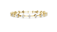 2.09ct TW Round Lab-Grown Diamond Navette Link Bracelet in Yellow Gold — Verasah fine jewellery