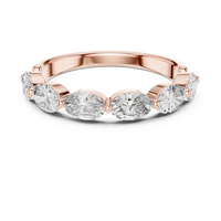 1.5ct TW Oval Lab-Grown Diamond Eternity Ring in Rose Gold — Verasah fine jewellery