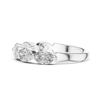 1.5ct TW Oval Lab-Grown Diamond Eternity Ring in White Gold — Verasah fine jewellery
