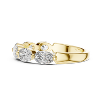 1.5ct TW Oval Lab-Grown Diamond Eternity Ring in Yellow Gold — Verasah fine jewellery