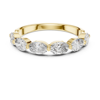 1.5ct TW Oval Lab-Grown Diamond Eternity Ring in Yellow Gold — Verasah fine jewellery