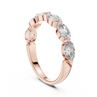 1.5ct TW Oval Lab-Grown Diamond Eternity Ring in Rose Gold — Verasah fine jewellery