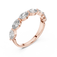 1.5ct TW Oval Lab-Grown Diamond Eternity Ring in Rose Gold — Verasah fine jewellery