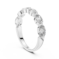 1.5ct TW Oval Lab-Grown Diamond Eternity Ring in White Gold — Verasah fine jewellery