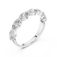 1.5ct TW Oval Lab-Grown Diamond Eternity Ring in White Gold — Verasah fine jewellery
