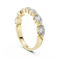1.5ct TW Oval Lab-Grown Diamond Eternity Ring in Yellow Gold — Verasah fine jewellery