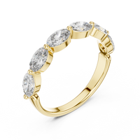 1.5ct TW Oval Lab-Grown Diamond Eternity Ring in Yellow Gold — Verasah fine jewellery