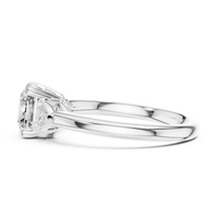 2.09ct TW Trillion and Cushion Lab-Grown Diamond Three Stone Ring in White Gold — Verasah fine jewellery