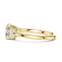 2.09ct TW Trillion and Cushion Lab-Grown Diamond Three Stone Ring in Yellow Gold — Verasah fine jewellery