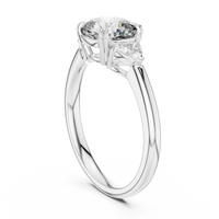 2.09ct TW Trillion and Cushion Lab-Grown Diamond Three Stone Ring in White Gold — Verasah fine jewellery