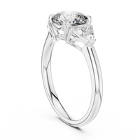 2.39ct TW Trillion and Cushion Lab-Grown Diamond Three Stone Ring in White Gold — Verasah fine jewellery
