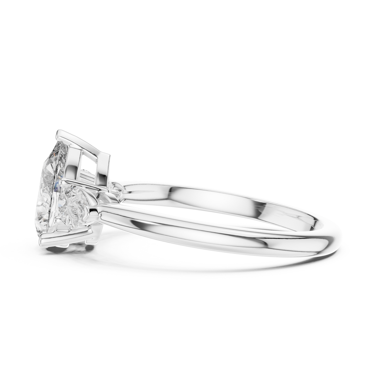 1.53ct TW Pear Lab-Grown Diamond Three Stone Ring
