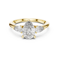 1.53ct TW Pear Lab-Grown Diamond Three Stone Ring