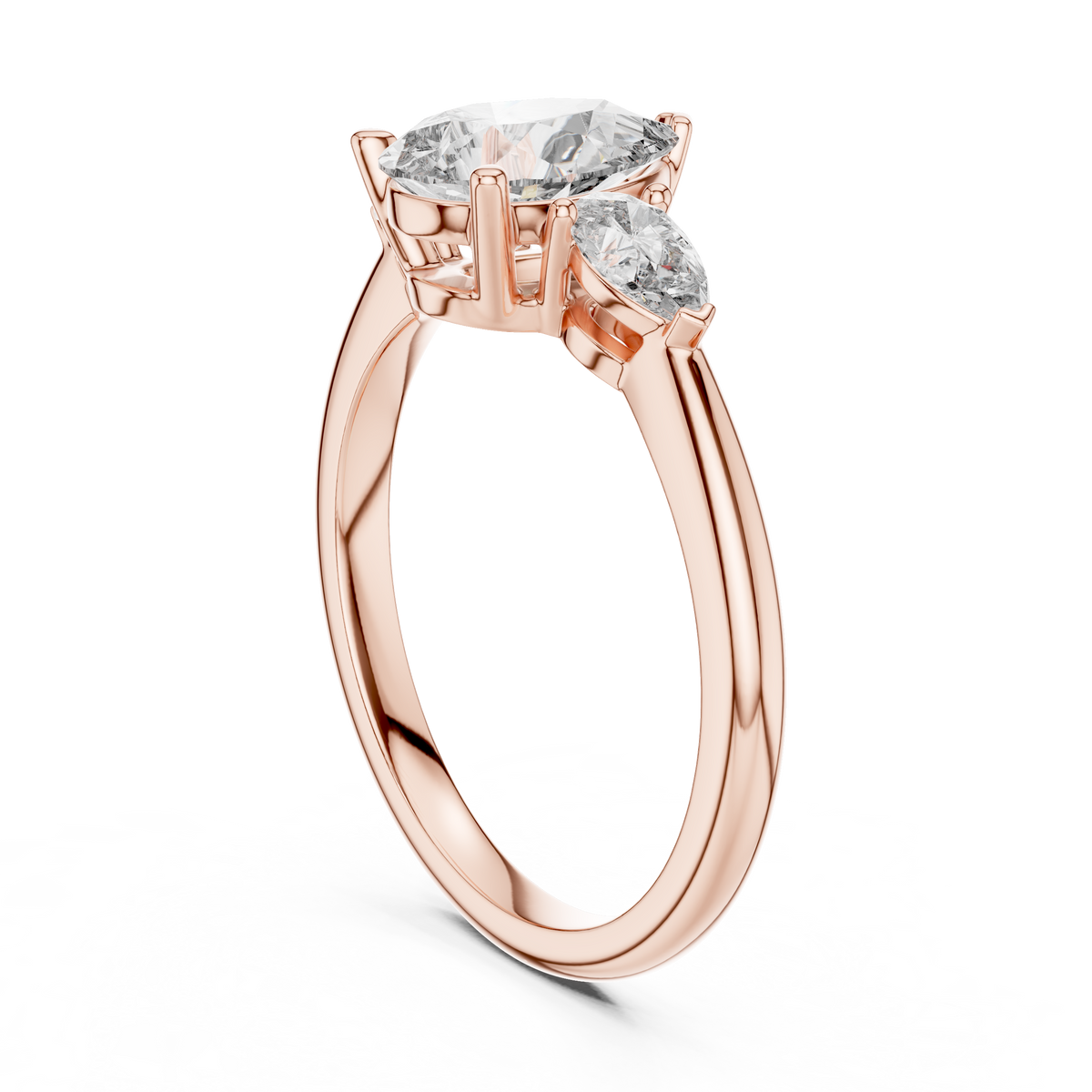 1.53ct TW Pear Lab-Grown Diamond Three Stone Ring