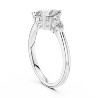1.53ct TW Pear Lab-Grown Diamond Three Stone Ring in White Gold — Verasah fine jewellery