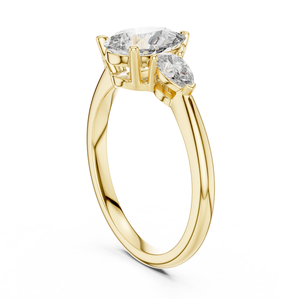 1.53ct TW Pear Lab-Grown Diamond Three Stone Ring