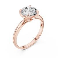 1.50ct TW Round Lab-Grown Diamond Solitaire Ring in Rose Gold — Verasah fine jewellery