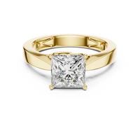 1.5ct TW Princess Cut Lab-Grown Diamond Solitaire Ring in Yellow Gold — Verasah fine jewellery