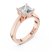 1.5ct TW Princess Cut Lab-Grown Diamond Solitaire Ring in Rose Gold — Verasah fine jewellery