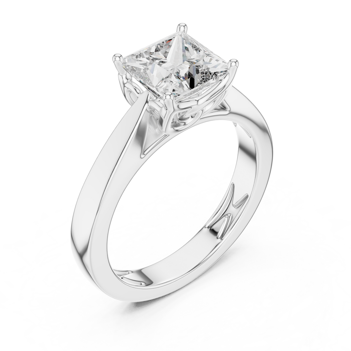 1.5ct TW Princess Cut Lab-Grown Diamond Solitaire Ring