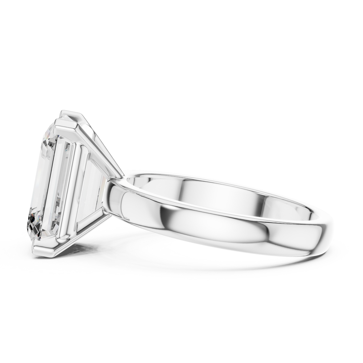 2ct TW Emerald Cut Lab-Grown Diamond Solitaire Ring