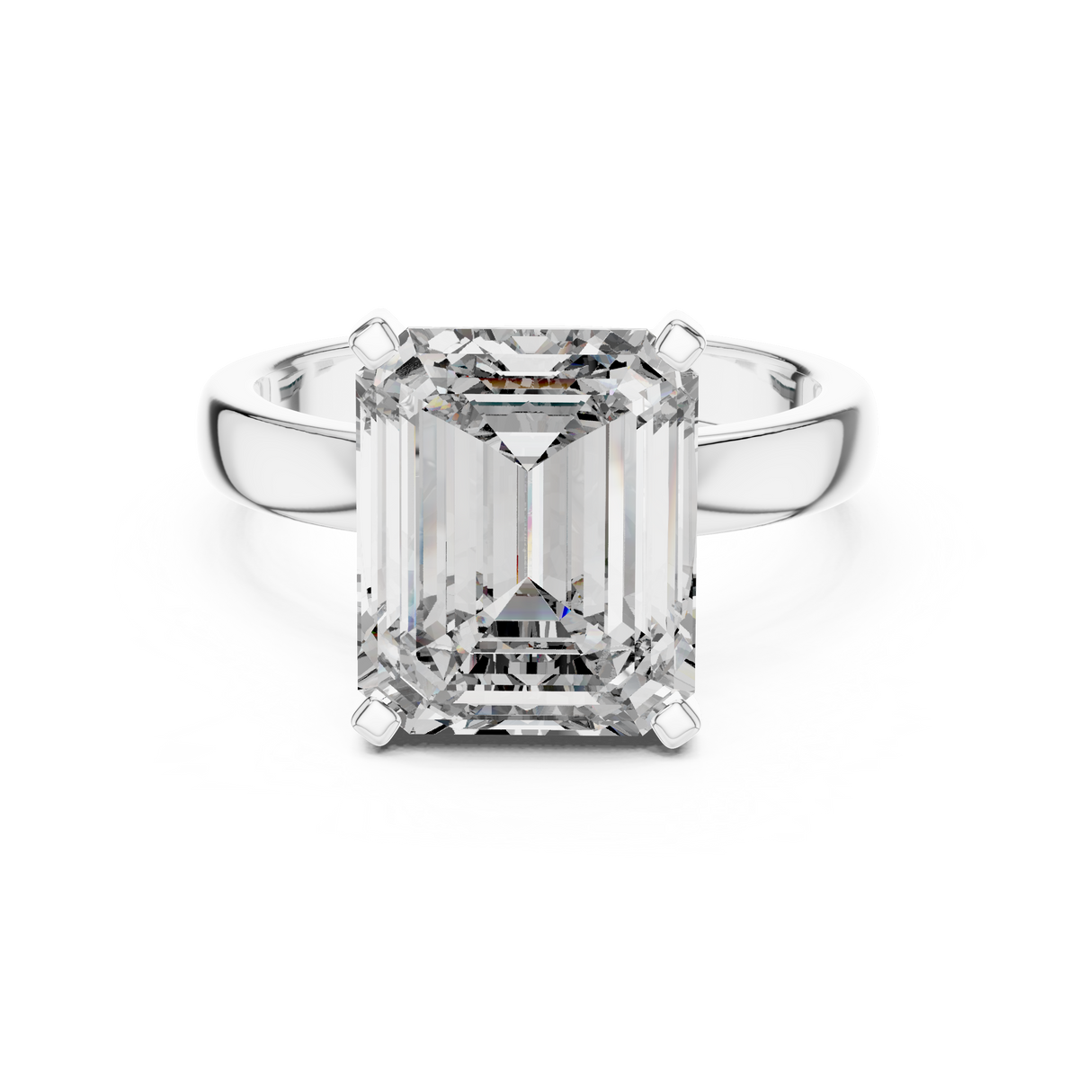 2ct TW Emerald Cut Lab-Grown Diamond Solitaire Ring