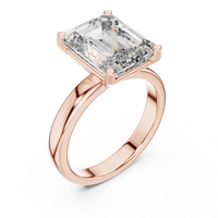 2ct TW Emerald Cut Lab-Grown Diamond Solitaire Ring in Rose Gold — Verasah fine jewellery
