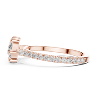 1.89ct TW Marquise Lab-Grown Diamond Pavé Solitaire Ring in Rose Gold — Verasah fine jewellery