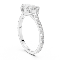 1.89ct TW Marquise Lab-Grown Diamond Pavé Solitaire Ring in White Gold — Verasah fine jewellery