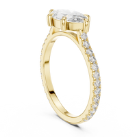 1.89ct TW Marquise Lab-Grown Diamond Pavé Solitaire Ring in Yellow Gold — Verasah fine jewellery