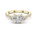 1.89ct TW Marquise Lab-Grown Diamond Pavé Solitaire Ring