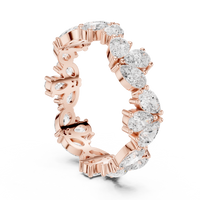 2.2ct TW Lab Grown Lab-Grown Diamond Pear Eternity Ring in Rose Gold — Verasah fine jewellery