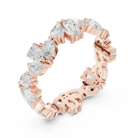 2.2ct TW Lab Grown Lab-Grown Diamond Pear Eternity Ring in Rose Gold — Verasah fine jewellery