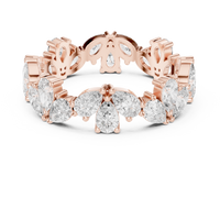 2.2ct TW Lab Grown Lab-Grown Diamond Pear Eternity Ring in Rose Gold — Verasah fine jewellery