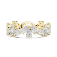 2.2ct TW Lab Grown Lab-Grown Diamond Pear Eternity Ring in Yellow Gold — Verasah fine jewellery