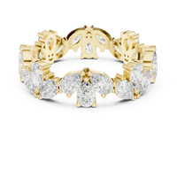 2.2ct TW Lab Grown Lab-Grown Diamond Pear Eternity Ring in Yellow Gold — Verasah fine jewellery