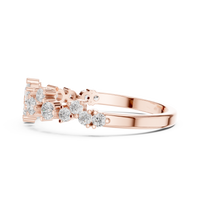 0.5ct TW Round Lab-Grown Diamond Scattered Half Eternity Ring in Rose Gold — Verasah fine jewellery