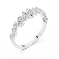 0.5ct TW Round Lab-Grown Diamond Scattered Half Eternity Ring in White Gold — Verasah fine jewellery