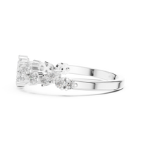 0.5ct TW Round Lab-Grown Diamond Scattered Half Eternity Ring in White Gold — Verasah fine jewellery