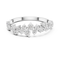 0.5ct TW Round Lab-Grown Diamond Scattered Half Eternity Ring in White Gold — Verasah fine jewellery