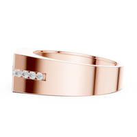 0.60ct TW Round Lab-Grown Diamond Men's Signet Ring in Rose Gold — Verasah fine jewellery
