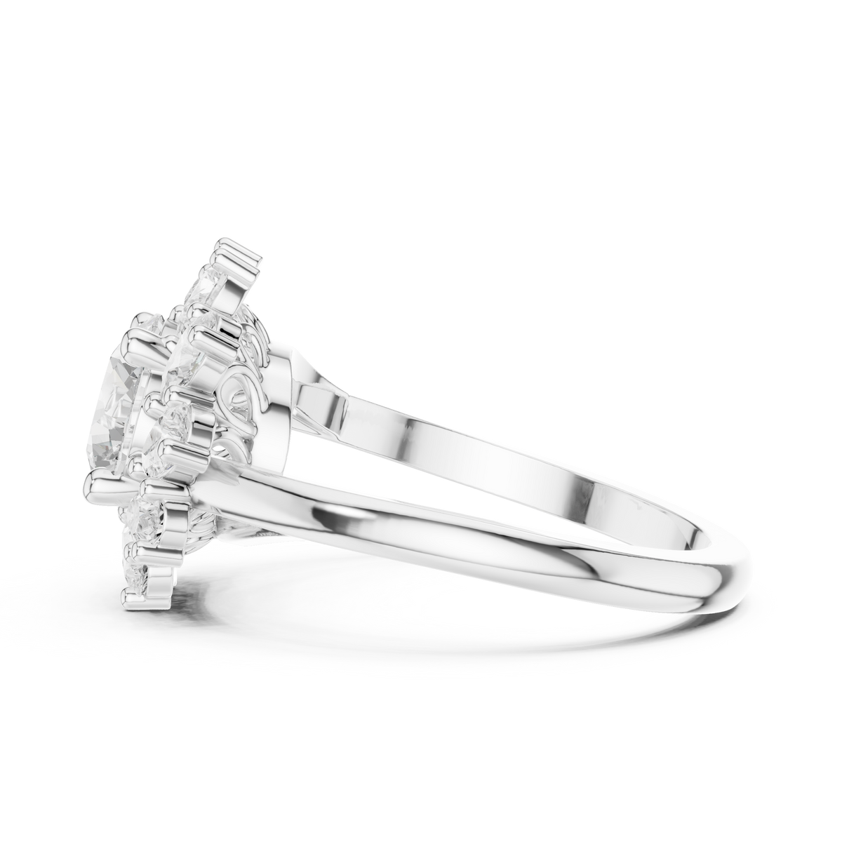 2.43ct TW Round Lab-Grown Diamond En Fleur Floral Ring