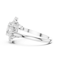 2.43ct TW Round Lab-Grown Diamond En Fleur Floral Ring in White Gold — Verasah fine jewellery