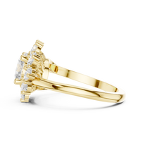 2.43ct TW Round Lab-Grown Diamond En Fleur Floral Ring in Yellow Gold — Verasah fine jewellery