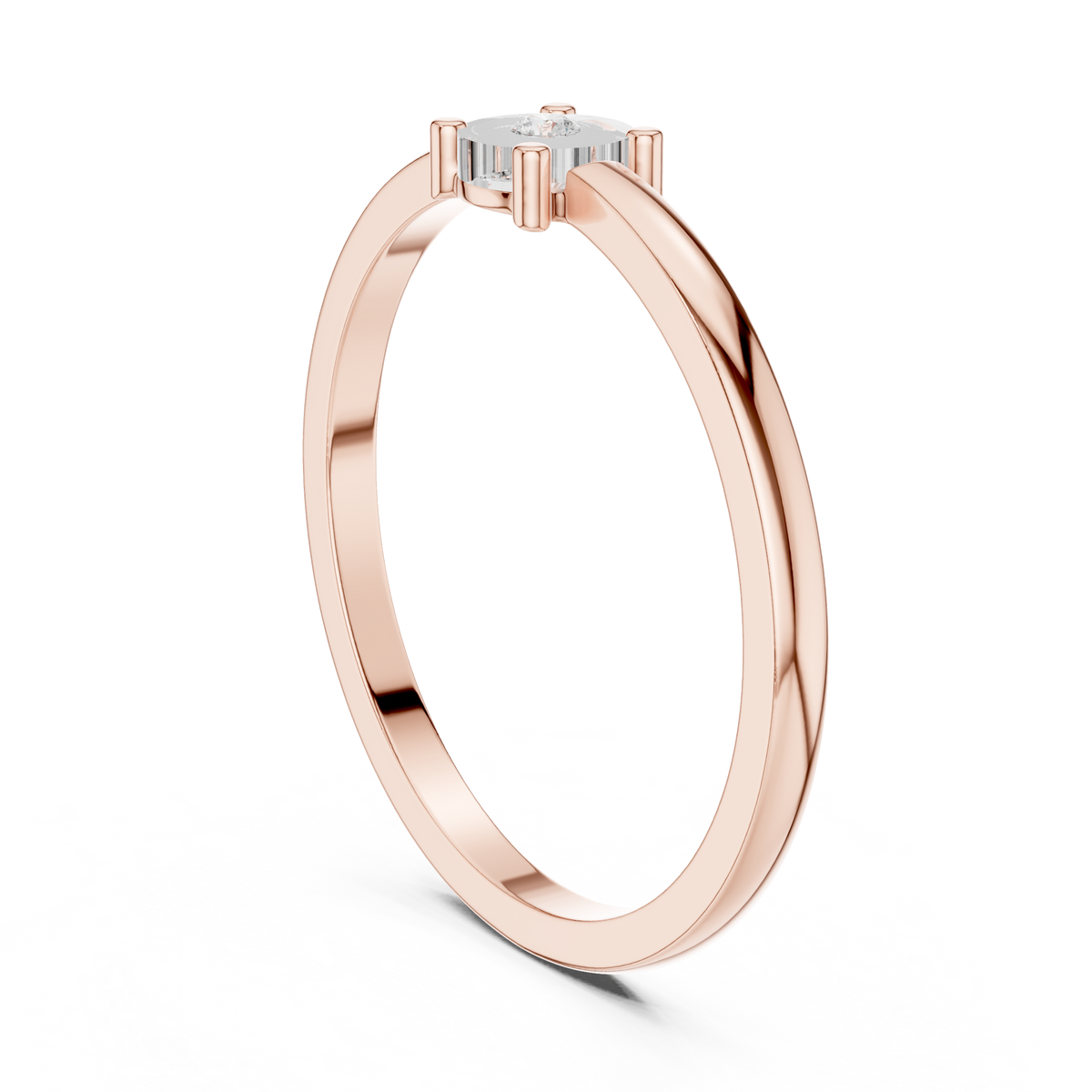 Round Lab-Grown Diamond Illusion Solitaire Ring