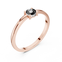 Round Lab-Grown Diamond Illusion Solitaire Ring in Rose Gold — Verasah fine jewellery