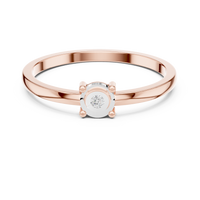 Round Lab-Grown Diamond Illusion Solitaire Ring in Rose Gold — Verasah fine jewellery