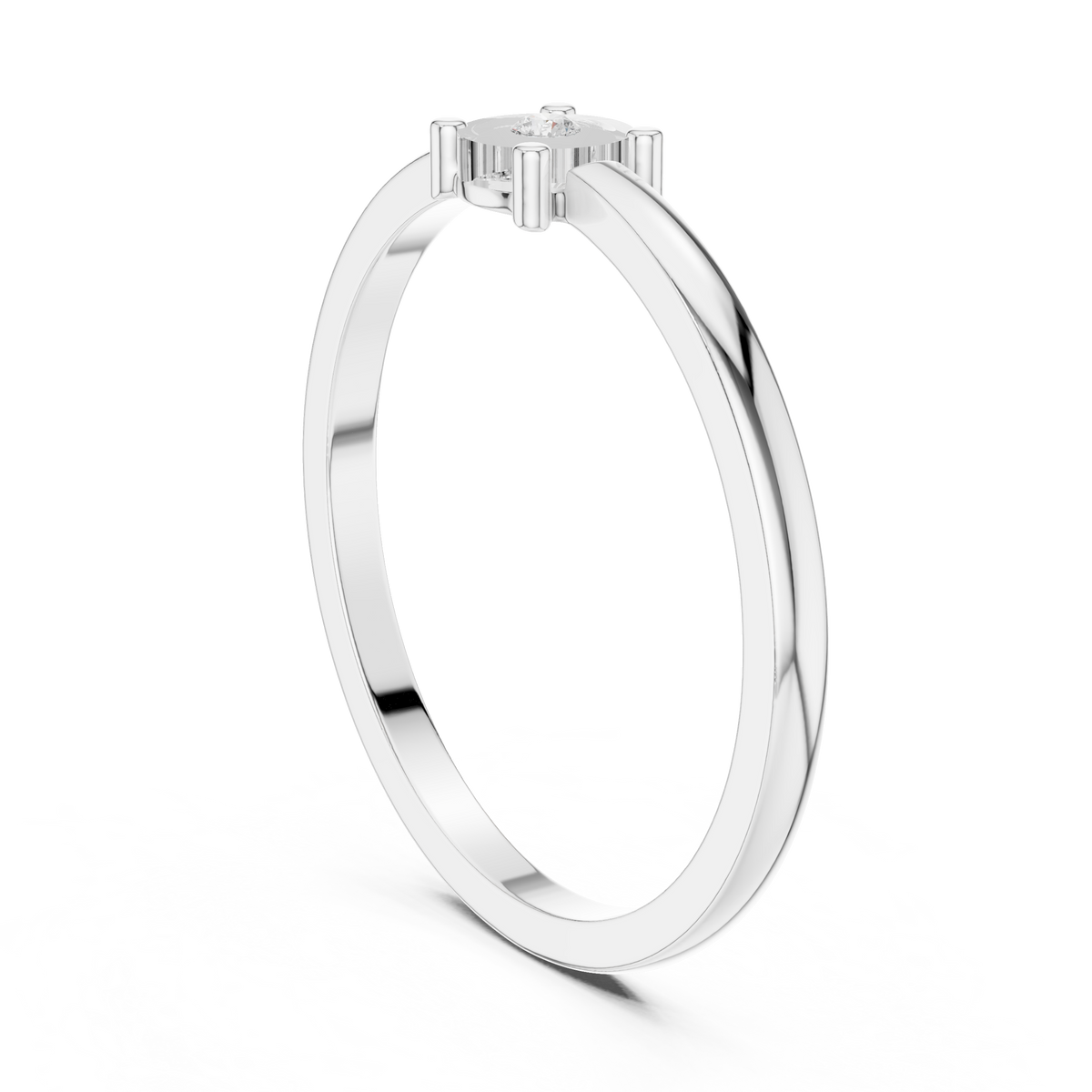 Round Lab-Grown Diamond Illusion Solitaire Ring