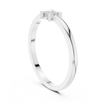 Round Lab-Grown Diamond Illusion Solitaire Ring in White Gold — Verasah fine jewellery