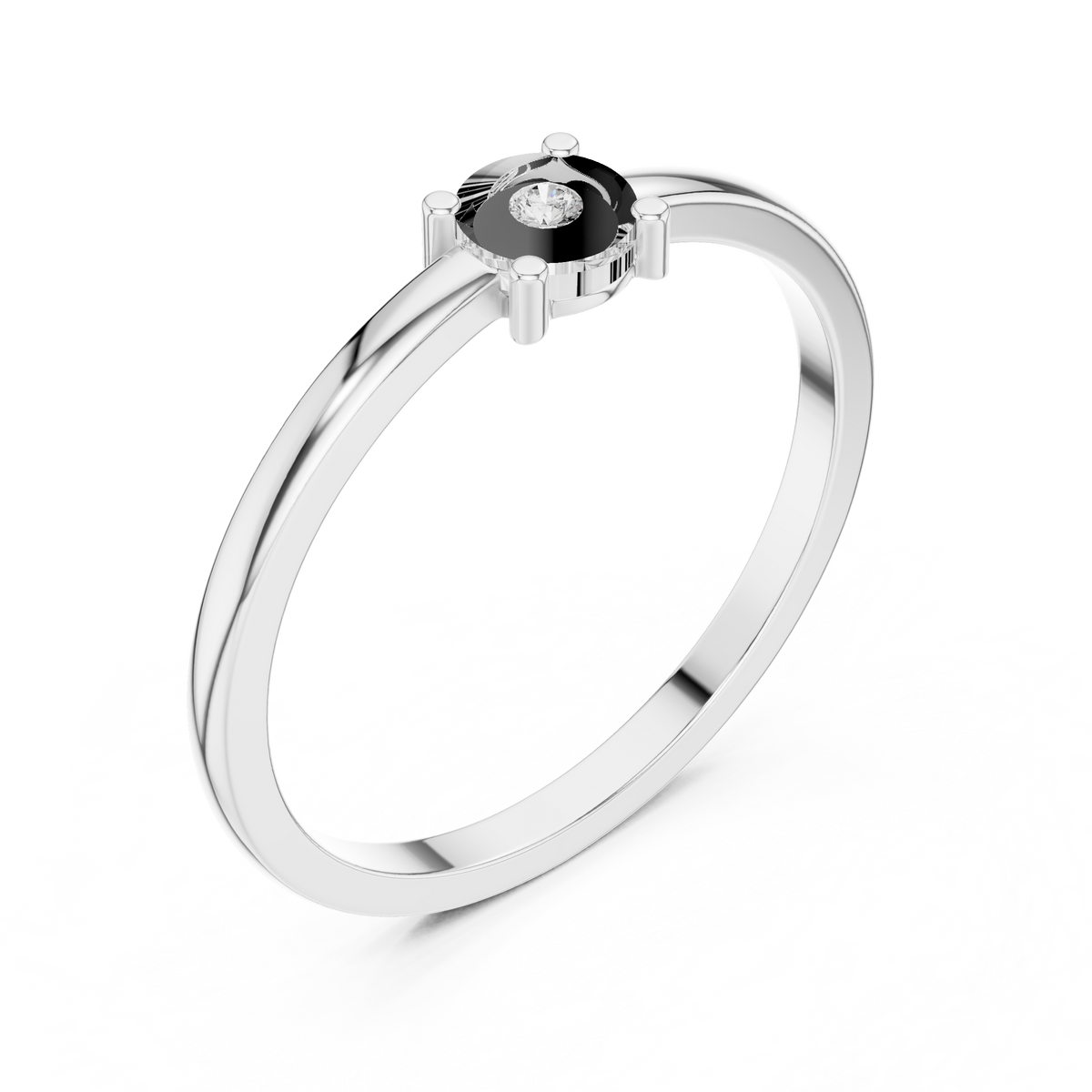 Round Lab-Grown Diamond Illusion Solitaire Ring